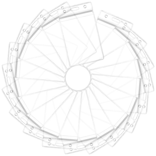 20 Pcs Waterproof Card Holder Card Sleeves Id Card Holder Vertical