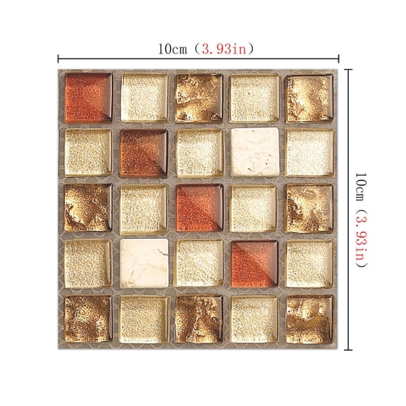 20 Pcs Waterproof Peel And Stick 3D Mosaic Tile Decals Self-Adhesive For Kitchen Backsplash & Bathroom Wall Upgrade