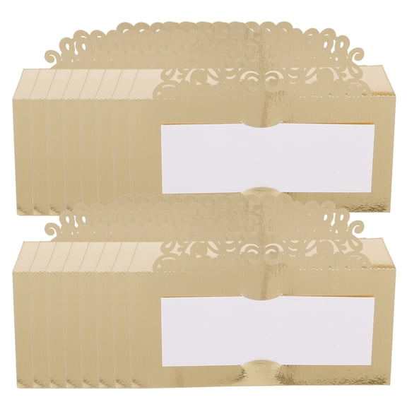 CHICHUMID 20-Pack Lightweight Paper Wedding Table Tent Cards for Elegant Name Card and Place Card Use