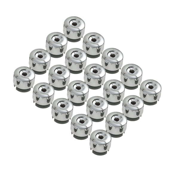 20 Pcs Wheel Lug Bolt Nuts Cap Cover Chrome Fit for 2004-2015 Touareg VW