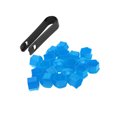 thumbnail image 1 of 20 Pcs Wheel Lug Nut Bolt with Clip Rims Tire Nut Screws Dust Cap Cover Nut Protection Plastic Blue 17mm, 1 of 7