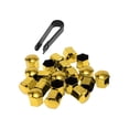 thumbnail image 1 of 20 Pcs Wheel Lug Nut Bolt with Clip Rims Tire Nut Screws Dust Cap Cover Nut Protection Plastic Chrome Gold Tone 19mm, 1 of 7