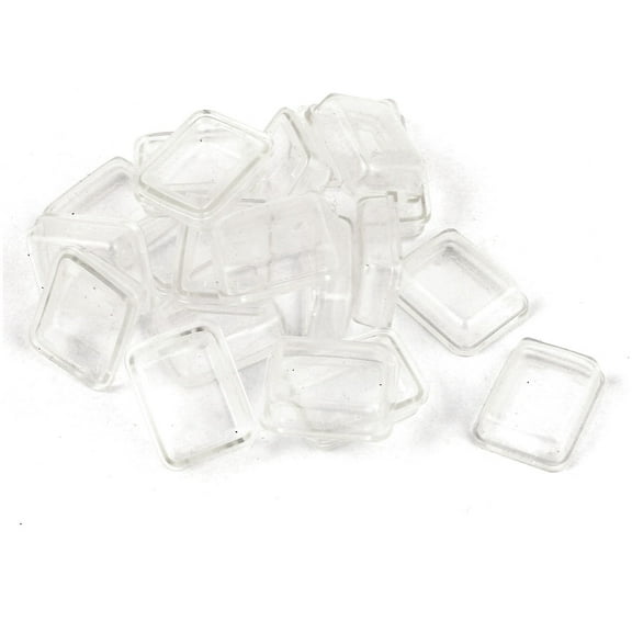 20 Pcs White Clear Silicone Waterproof Rocker Switch Protect Cover Rectangle Cap