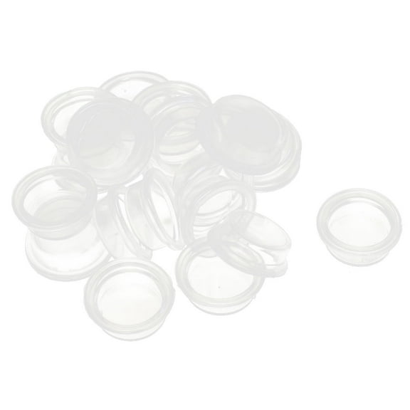 20 Pcs White Clear Soft Plastic Waterproof Button Switch Covers Caps