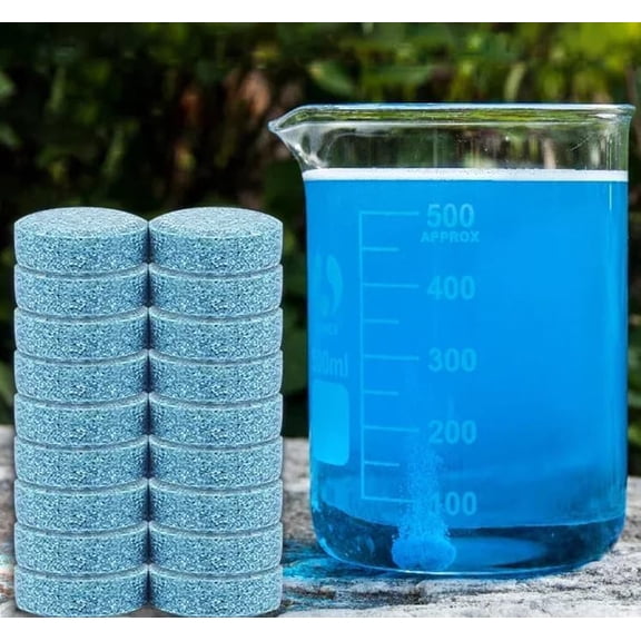 20 Pcs Windshield Effervescent Wiper Tablet  Solid Car Washer Fluid Concentrate for Windshield, Window & Glass Cleaning (Room, Kitchen, Auto)