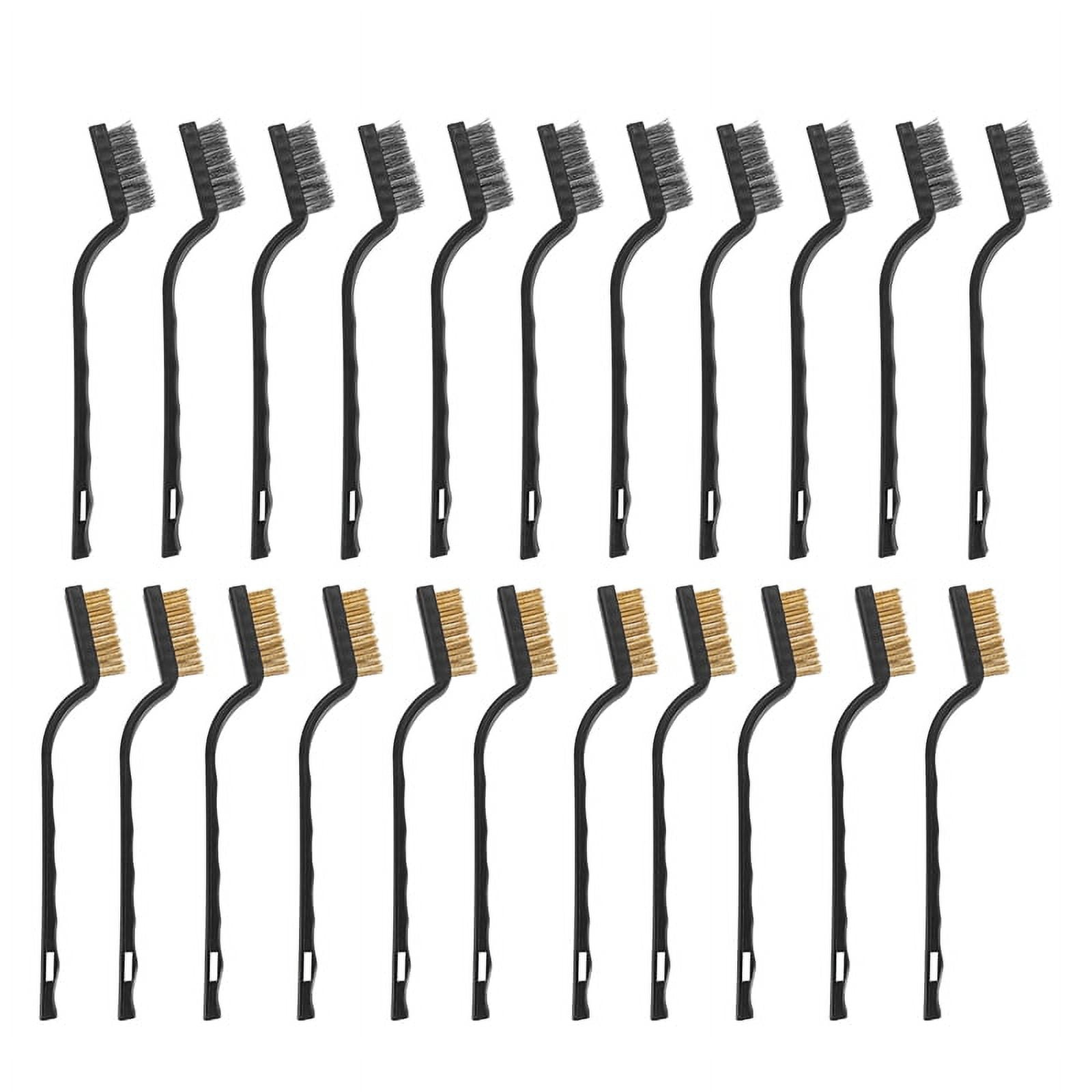 20 Pcs Wire Brush Metal Brush for Cleaning Welding Slag and Rust