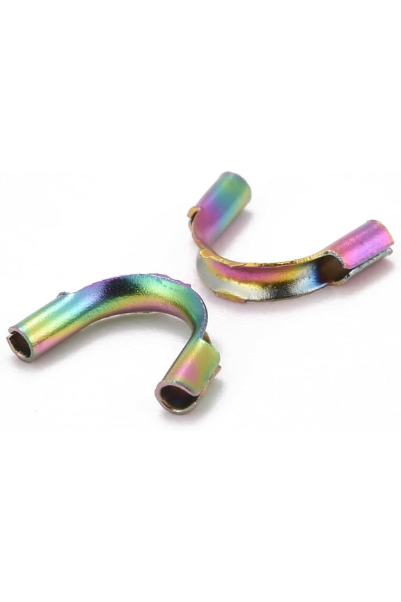 20 Pcs Wire Guardian and Protectors Ion Plating(IP) 316 Stainless Steel Wire Guardian and Protectors U Shape Thread Protector 4.5x7.5x1.5mm Hole: 0.6mm 316 Surgical Stainless Steel