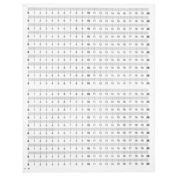 CIMAXIC 20Pcs Peel and Stick Adhesive Measuring Tape with Clear Font for Sewing Table