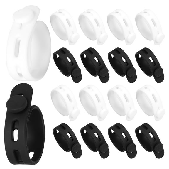 20 Pcs Wire Organizer Silicone Cable Manager Strap-ons Cord Ties Data Line Silica Gel