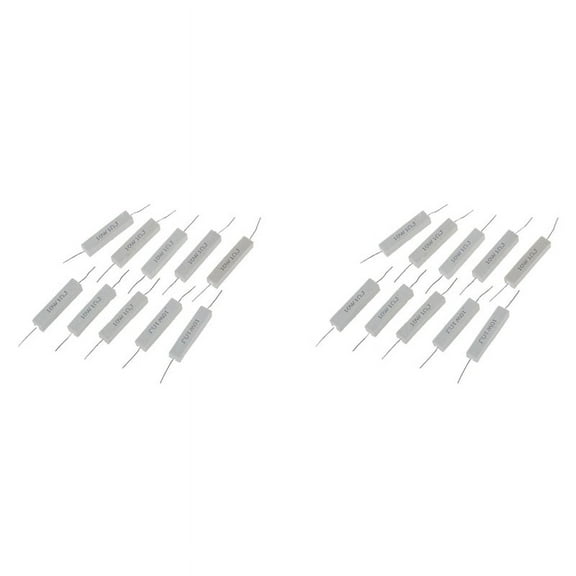 20 Pcs Wirewound Ceramic Cement Resistor 1 Ohm 5% 10W Watt,20 x Cement Resistors,White