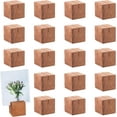 thumbnail image 1 of 20 Pcs Wood Place Card Holders Pine Wood Table Number Stands Saddle Brown Square Table Sign Stands, 1 of 7