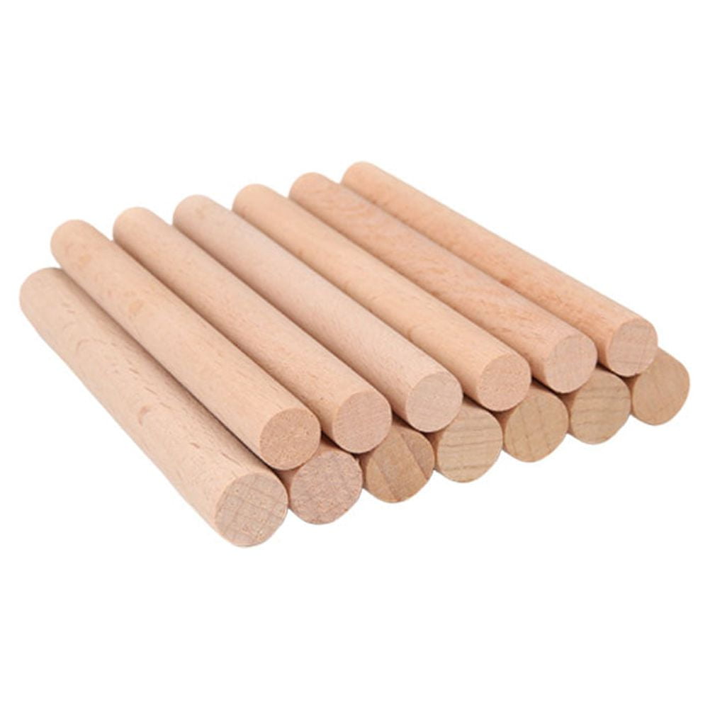 20 Pcs Wood Round Stick Toy Building Thick Dowel Rods Hardwood Dowel Rods Dowel Sticks Solid Wooden Rods Child