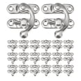 thumbnail image 1 of 20pcs Vintage Metal Hasp Latch Lock for Wood Boxes and Doors Silver Tone Antique Style Small Size, 1 of 7