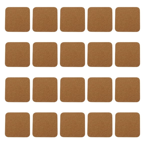 20 Pcs Wooden DIY Coasters Drink Coaster Mat Absorbent Coasters Naturales Drinks in Bulk Cork Coaster Cushion