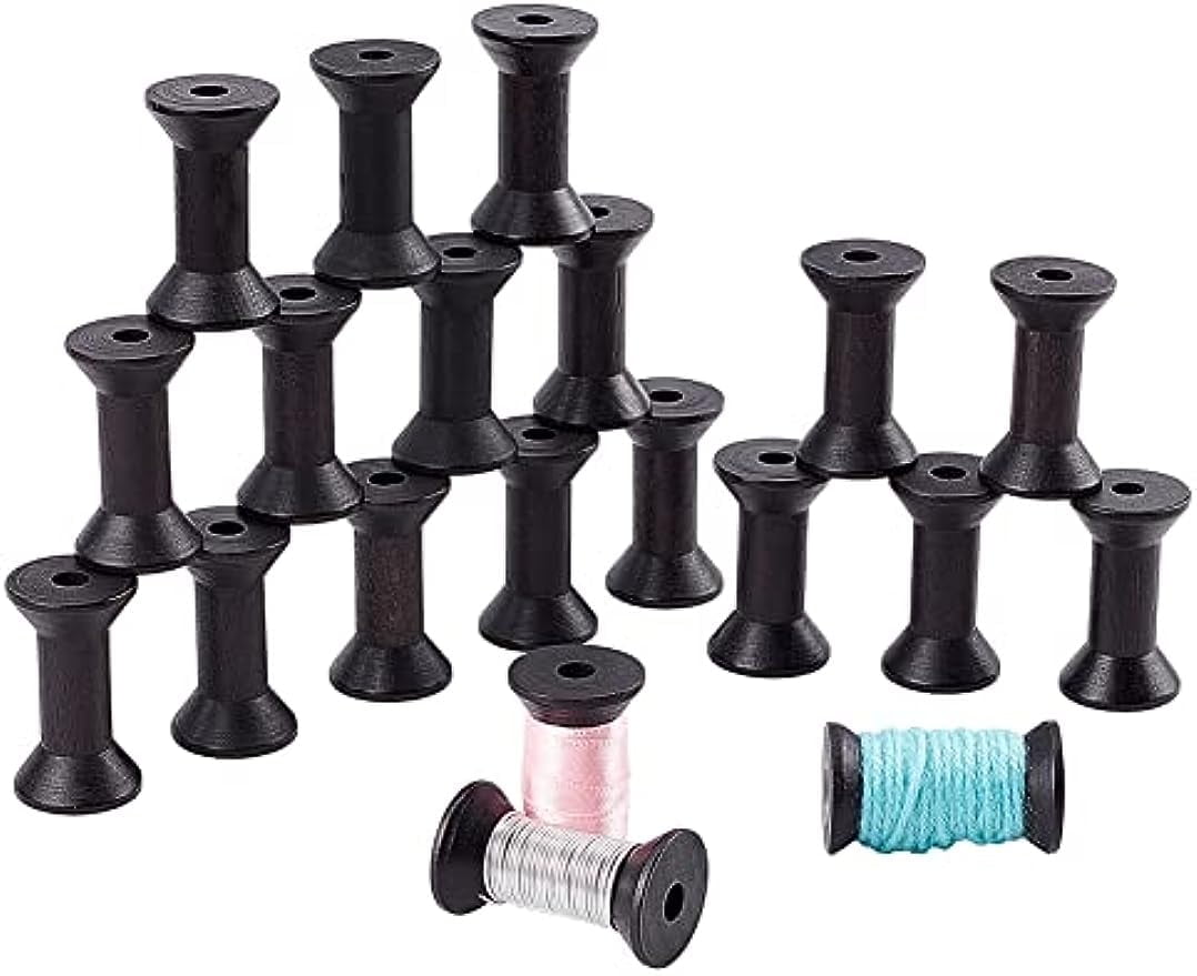 20 Pcs Wooden Empty Spools 1.9 inch Empty Thread Spools Wire Weaving ...
