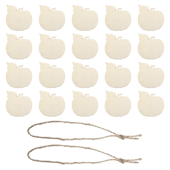 20 Pcs Wooden Halloween Ornaments Paintable Wooden Pumpkin Crafts for Party Wedding Crafts Hanging Decorations