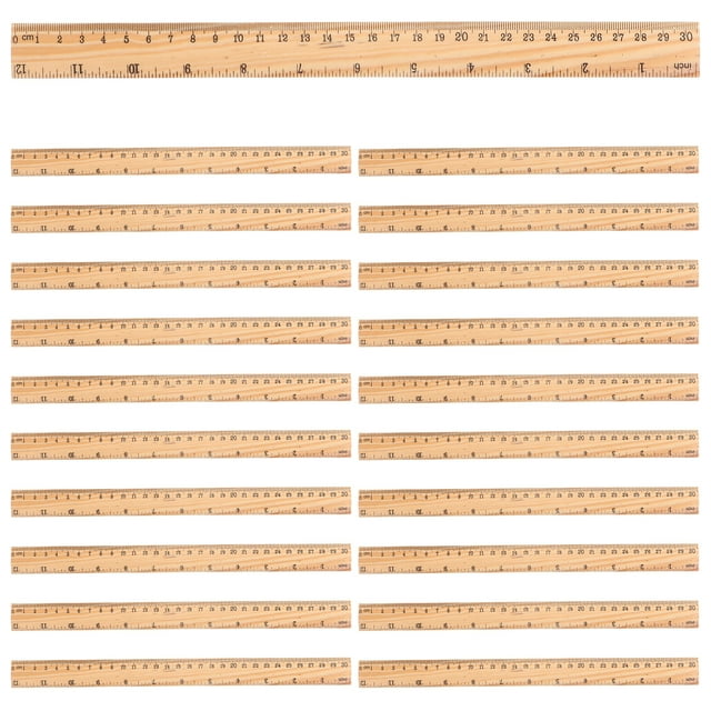 20 Pcs Wooden Ruler The Gift Drawing Kids Rulers Convenient Schools