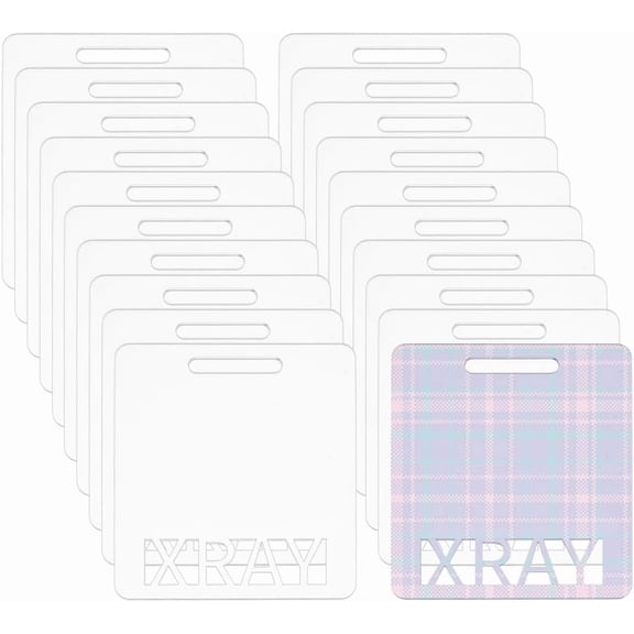 20 Pcs X-RAY Badge Buddies Transparent Acrylic Nurse Badge Tag Buddy