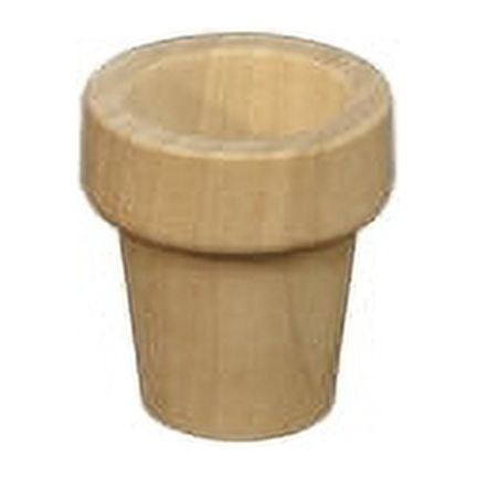 20 Pcs of 1-1/16" Wood Flower Pots 1-1/16" tall x 1" wide