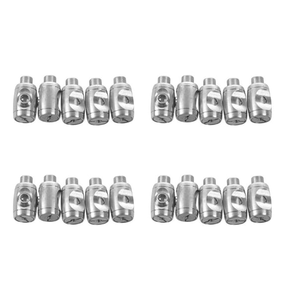 20 Pcs of Set Trombone Spit Valve Water Key Accessory for Trumpet Lovers,20 x Trombone Spit Valve,Silver