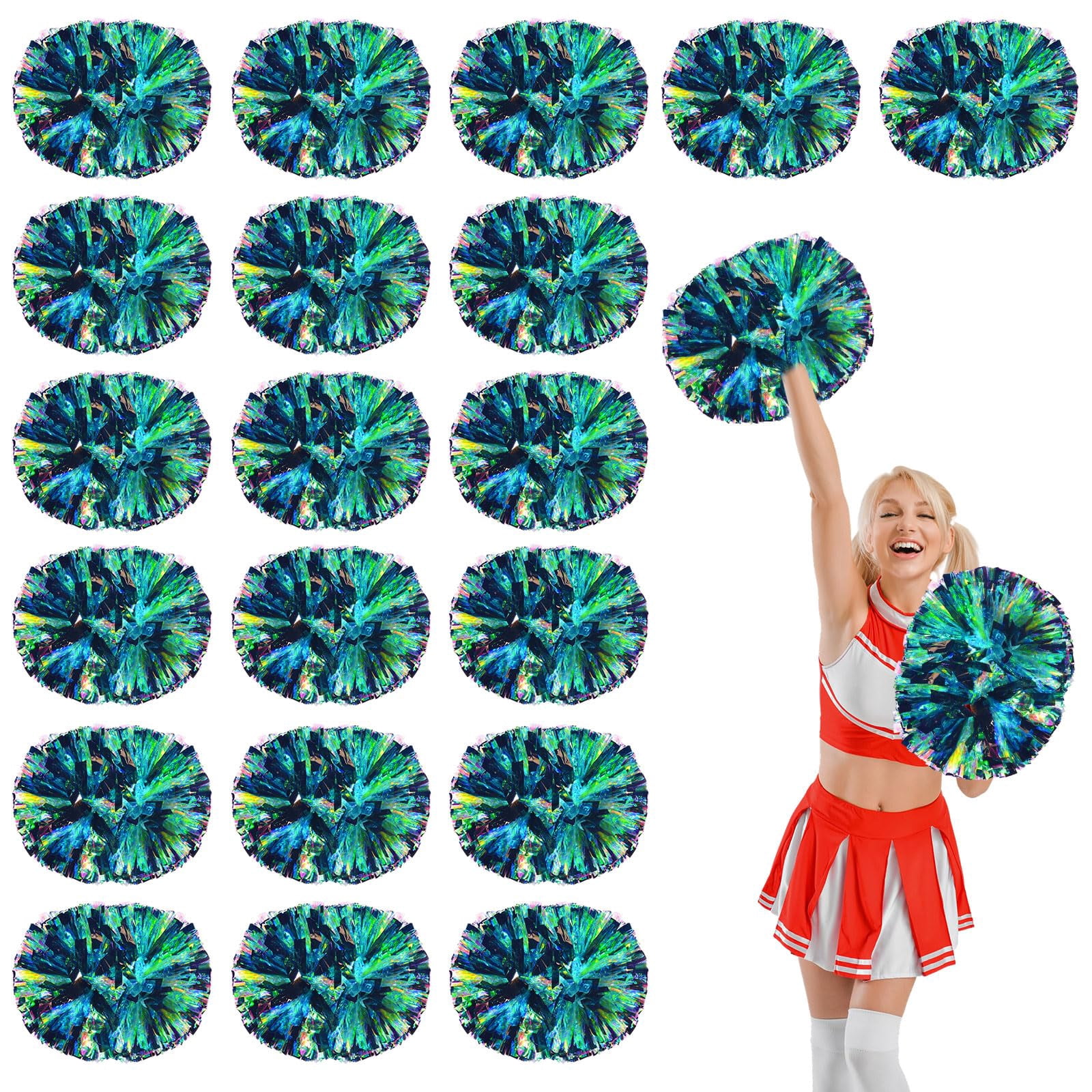 20 Pcs pom poms Cheer,14.57inch pom poms Cheerleading with Handle Style Cheer Pom Pomsfor Dance, Matches