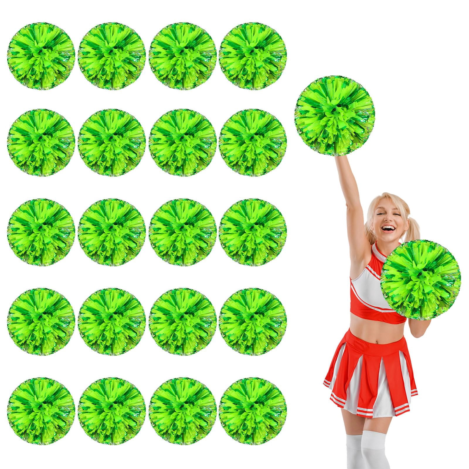 20 Pcs pom poms Cheer,pom poms Cheerleading with Finger Holes Cheer Pom Pomsfor Dance, Matches