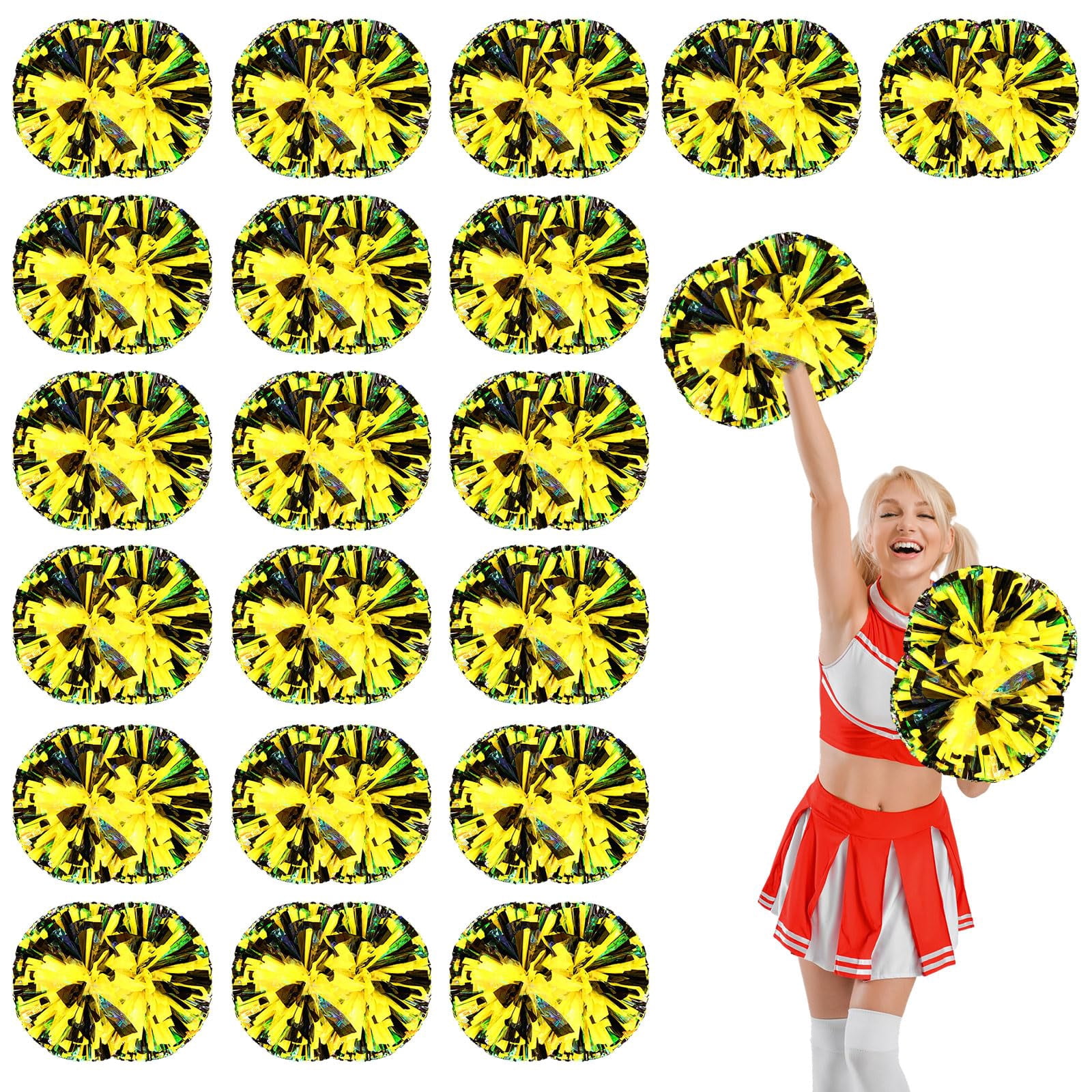 20 Pcscheerleading poms,pom poms Cheerleading with Handle Style Cheer Pom Pomsfor Dance, Matches