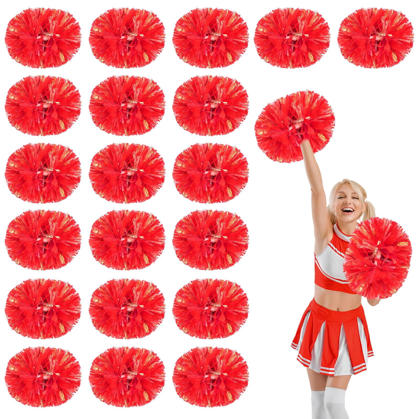 20 Pcscheerleading poms,pom poms Cheerleading with Handle Style Cheer Pom Pomsfor Dance, Matches