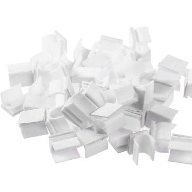 20 Peices White Plastic Pen Holder Clip SelfAdhesive Pen Holder Clip