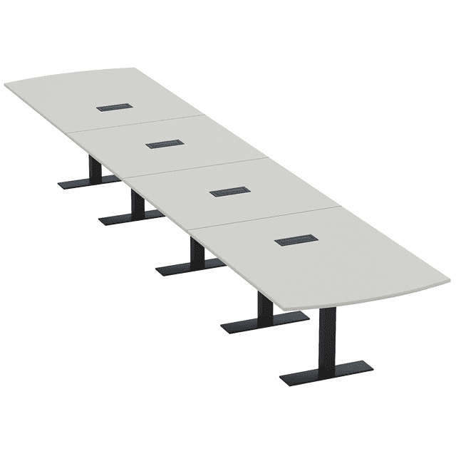 20 Person Arc Rectangle Modular Boardroom Table Power And Data Modules