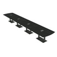 thumbnail image 1 of 20 Person Arc Rectangle Powered Modular Conference Table Double Bases, 1 of 7
