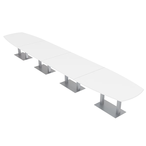 20 Person Modular Arc Boat Powered Conference Table Metal Bases 20 Ft ...
