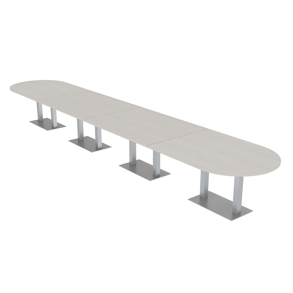 20 Person Racetrack Modular Conference Table Metal Bases Power Units ...