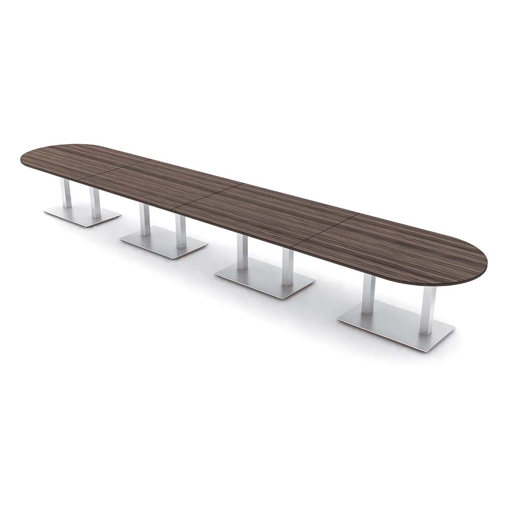20 Person Racetrack Modular Conference Table Metal Bases Power Units ...