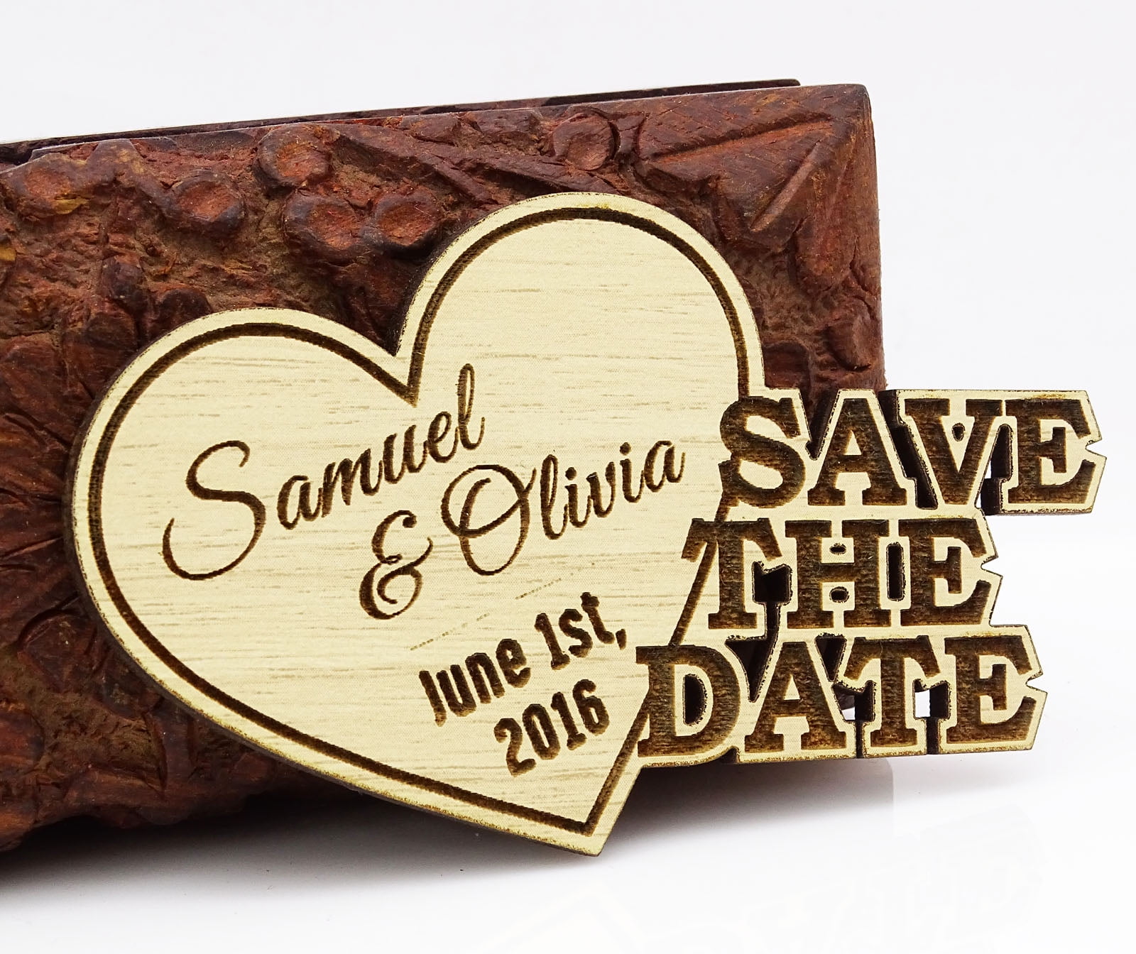 20 Personalized Wedding Magnets Rustic Wedding Save The Date Cards ...