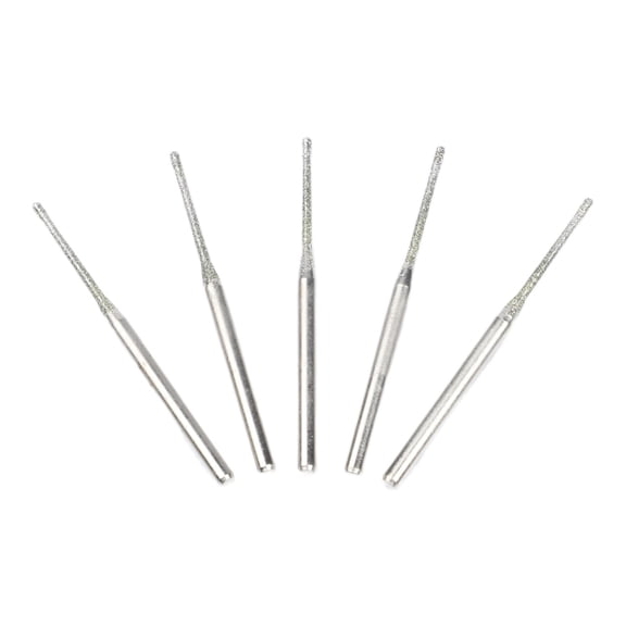 20-Piece 1.0 mm Diamond-Coated Rotary Drill Bits with 2.35 mm Shank for Glass, Jade, Amber, and Jewelry Polishing  Industrial Emery-Tip Buffing & Grinding Bits for Rotary Tools