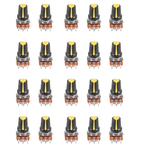 20 Piece 100K Ohm 3 Terminals Linear Taper Audio B Type Potentiometer Pot