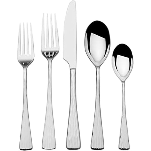 20-Piece 18/10 Stainless Steel Flatware Set (Service for 4) Sleek Luxe Finish, Easy Storage & Gradient Textured Fatigue-Free Handles. Ideal for Light Meals, Family Dinners, Small Parties & Guests