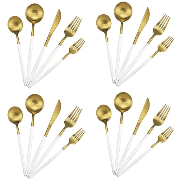 20-Piece 18/10 Stainless Steel Flatware Silverware, Include Knife Fork Spoon Service for 4,Healthy & Eco-Friendly