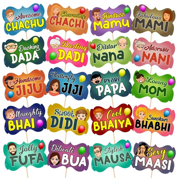 20 Piece Baby Shower Props for Photoshoot,Photo Booth with Stick,Decorations Sticks Attached for Mom to Be Shoot,Maternity Shoot, Mommy to be Propps,Fufa to be Propsi,Dadi to be Props