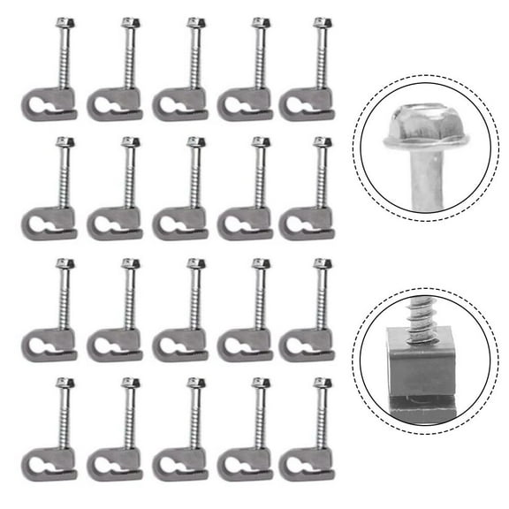 20-Piece Cable Management Clip Kit With Mounting Ties And Screws For Starlink Each Set Contains 20 Screws And Wire Clamps