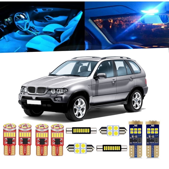 20 Piece Car Interior LED Lights Kit for BMW X Series E53 2000-2006 (For vehicles without panoramic roof ) Interior LED Light Bulbs Packag Kit+ Install Tool