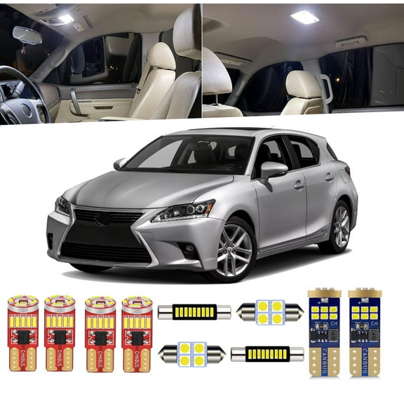 20 Piece Car Interior LED Lights Kit for Lexus CT200h 2011-2017 Interior LED Light Bulbs Packag Kit+ License Plate Light Bulb+ Install Tool