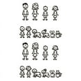 thumbnail image 1 of 20 Piece Car Sticker Family with Pet Car Lucky Stickers Stickers for Window (Black), 1 of 8