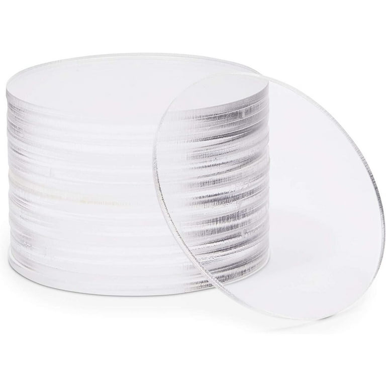 Lurrose 25cm 3mm Round Acrylic Board Clear Acrylic Rounds Clear Round  Acrylic Board Cutting Circle Blanks Clear Glass Plates Round Acrylic Disc  Round
