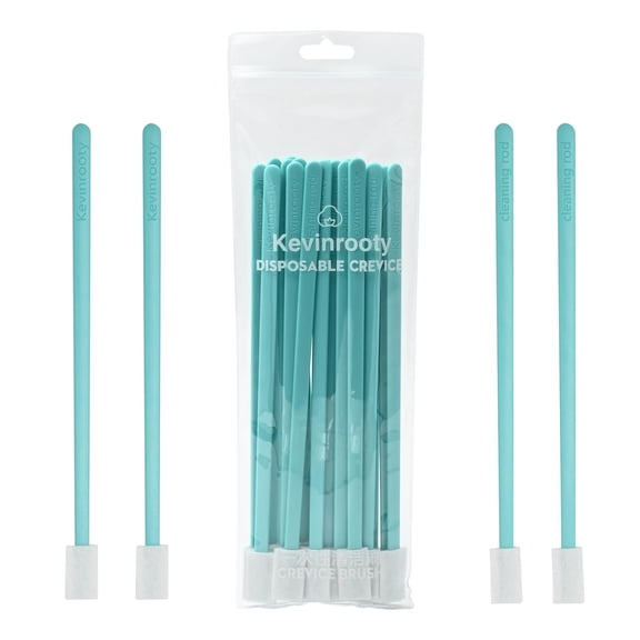 20 Piece Crevice Cleaning Brush Set, Disposable Toilet Brush and Multi Purpose Cleaner, Effectively Clean Stains in Tile Grout and Window Rails, Blue