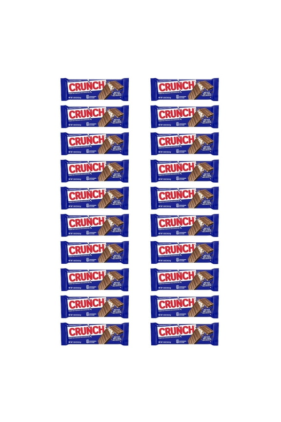 Crunch Candy Bars - Creamy Milk Chocolate with Crisped Rice, 20 Count, 1.55 oz