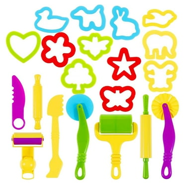 20 - Piece DIY Mould Set - Kids Tools Kit for Creative Clay Play