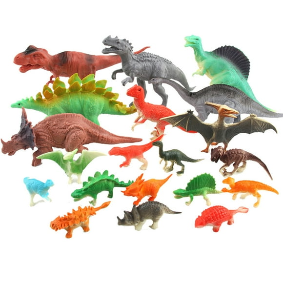 20-Piece Dinosaur Toy Figures Set, Realistic Jurassic Dinosaur Pack for Kids Boys Girls, Dino Party Favors Cake Toppers Educational Gift