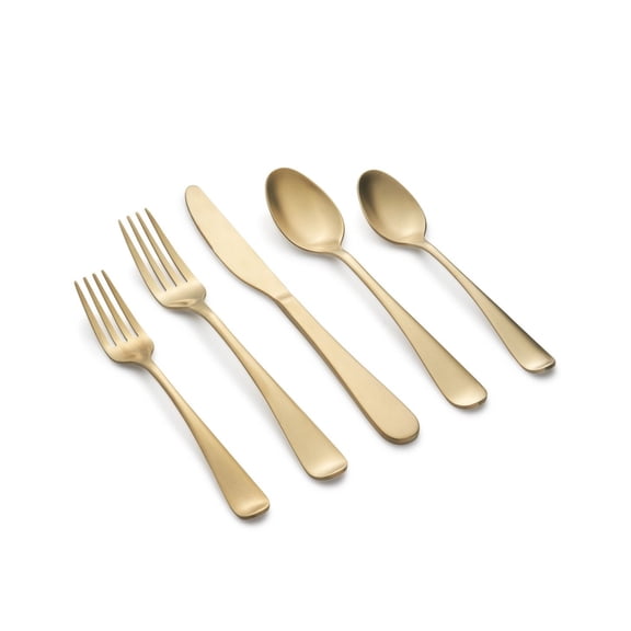 20 - Piece Flatware Set, Service for 4, Champagne Satin Finish